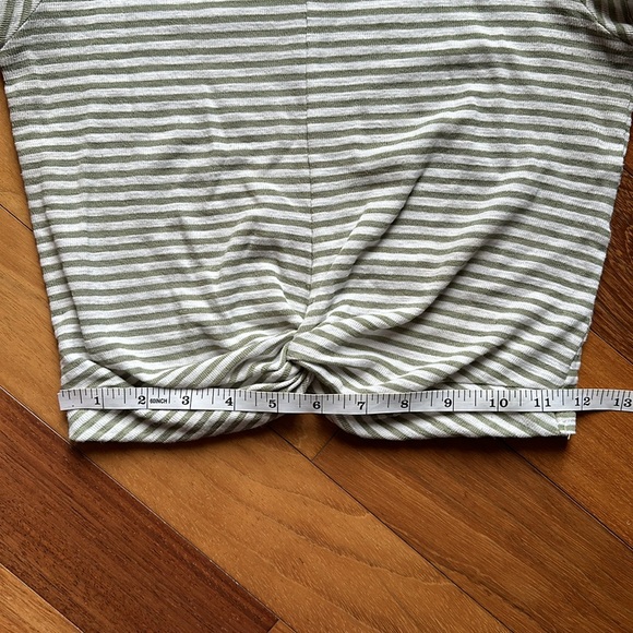 Mink Pink Striped Cropped Tee with Twist Detail, size Medium - Picture 7 of 10